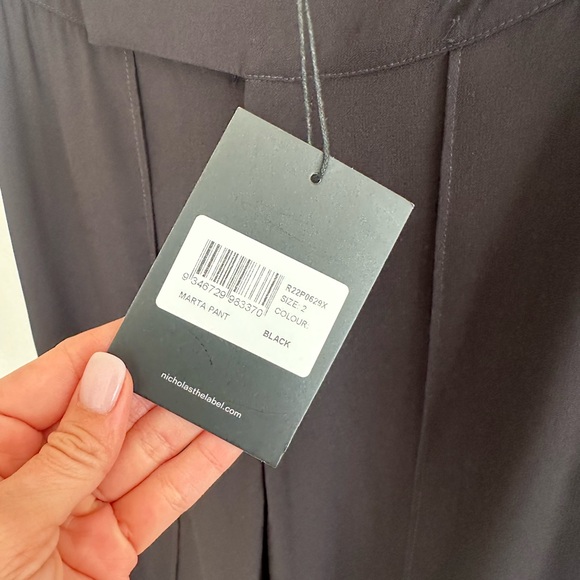 NWT Nicholas black Marta Crepe Staightleg pant size 2 - Picture 5 of 8